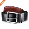 Men's Elegant Nickle Buckle Full Grain Leather Belt