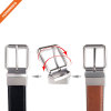 Men's Elegant Nickle Buckle Full Grain Leather Belt