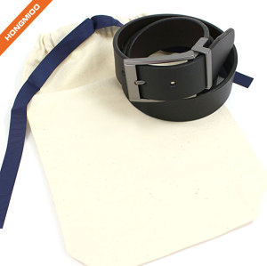 Full Grain Leather Removable Rotated Buckle Belt For Male