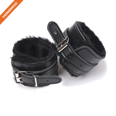 PU Leather Hand Ankle Bound Restraints Costume Bondage Slave Toys Tools Sexy Hand Cuffs