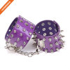Soft Comfortable Leather Adjustable Handcuff Metal Rivet Handcuffs
