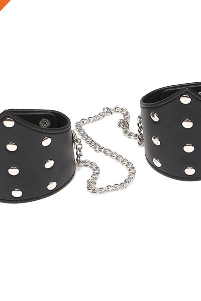 Multifunctional Bangle For Sex Play Stainless Steel Rivet Adjustable Handcuffs