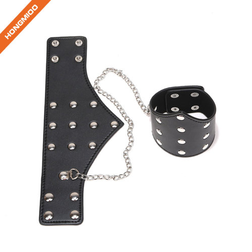 Multifunctional Bangle For Sex Play Stainless Steel Rivet Adjustable Handcuffs