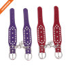 Imitation Leather Slave Suede PU Leather Handcuffs With Rhinestone