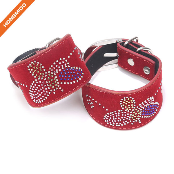 Artificial Leather Handcuffs Metal Lock Sexy Set With Rhinestone Butterfly