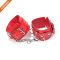Durable Adjustable Sexy PU Leather Handcuffs Triple Ring G-Spot Set
