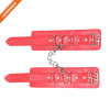 Durable Adjustable Sexy PU Leather Handcuffs Triple Ring G-Spot Set