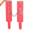 Durable Adjustable Sexy PU Leather Handcuffs Triple Ring G-Spot Set