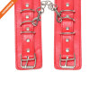 Durable Adjustable Sexy PU Leather Handcuffs Triple Ring G-Spot Set