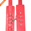 Durable Adjustable Sexy PU Leather Handcuffs Triple Ring G-Spot Set