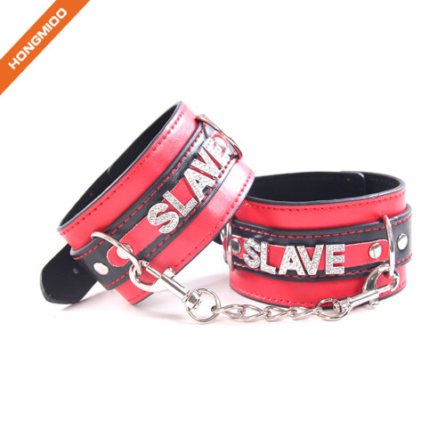 SM Slave Hand Restrain Belt Popular Artificial Leather Handcuffs