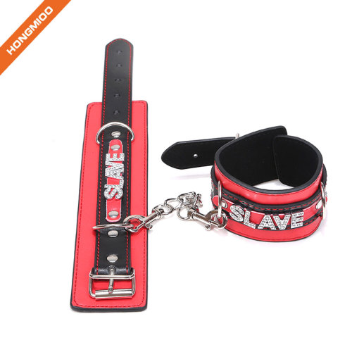 SM Slave Hand Restrain Belt Popular Artificial Leather Handcuffs