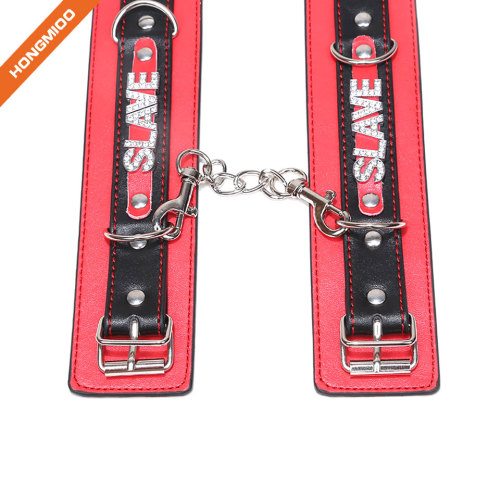 SM Slave Hand Restrain Belt Popular Artificial Leather Handcuffs
