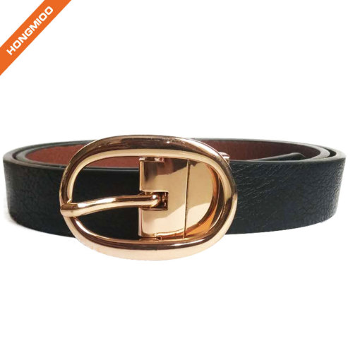 New Product Unisex Pu Leather Reversible Pin Buckle Belt