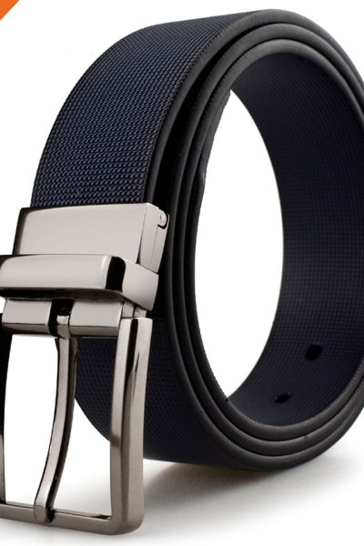 Eco-friendly Men Pu Leather Double Color Reversible Belt