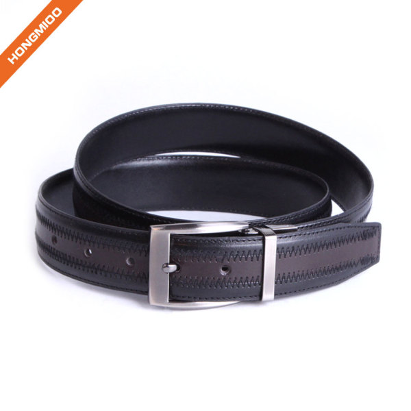 All-match Vintage Leisure Men Double Color Belts