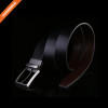 Black Imitation Leather Reversible Pin Buckle Belt Men