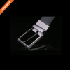 Black Imitation Leather Reversible Pin Buckle Belt Men