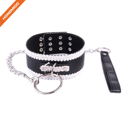 Adjustable PU Leather Choker Necklace Padded Neck Collar