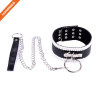 Adjustable PU Leather Choker Necklace Padded Neck Collar