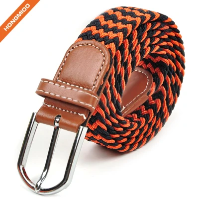 Comfortable Soft Mix Color Sport Belts Polyester Nylon Fabric Braided Belts