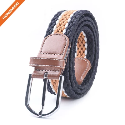 Fashion High Quality Beige Sports Belts Polyester Nylon Fabric Braided Belts
