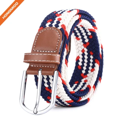 Promotional Online Shopping Comfortable Soft Stretch Polyester Nylon Fabric Braided Belts
