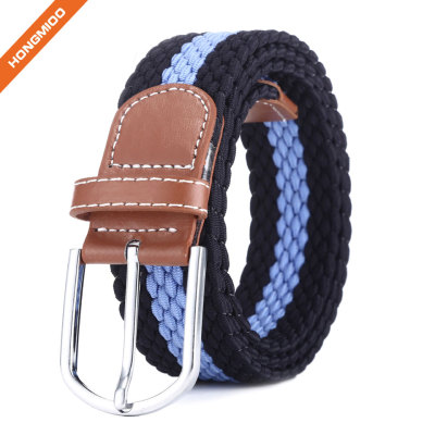 China Supplier Black Sports Belts Polyester Nylon Fabric Braided Belts