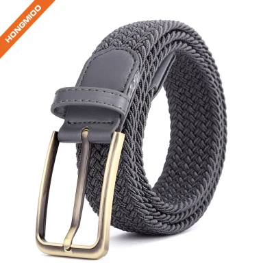 Women Sports Belts Grey Polyester Nylon Fabric Braided Belts