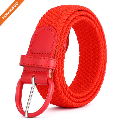 Canvas Web Belts for Women Adjustable Multi-color Hole Buckle Belt Leisure Strap