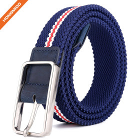 Canvas Elastic Fabric Woven Stretch Multicolored Braided Belts