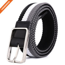 Canvas Elastic Fabric Woven Stretch Multicolored Braided Belts