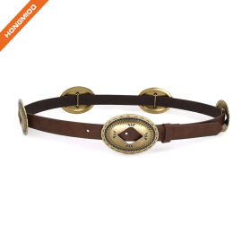 Ladies Decoration Carved Waist Belt Leather Belt For Jeans Pants Wide Belt for Ladies