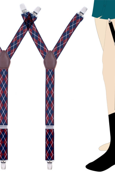 Customized Men's Military Shirt Stays - Adjustable Elastic Garter with Durable Non-Slip Metal Clamps | OEM & ODM Production for Retailers and Brand Partners
