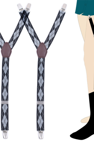 Anti-Wrinkle Non Slip Clip Elastic Shirt Stays Garters Adjustable Thigh Shirt Tuck Suspenders