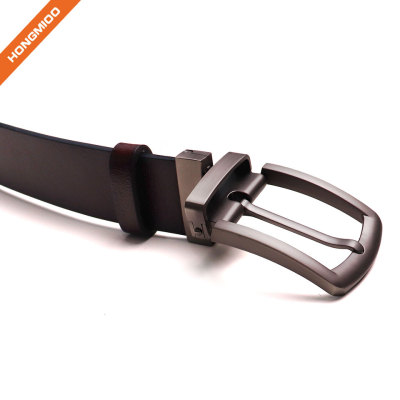Hongmioo Mens Full Grain Leather Pin Buckle Belt