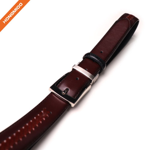 Hongmioo Mens Reversible Buckle Leather Belt