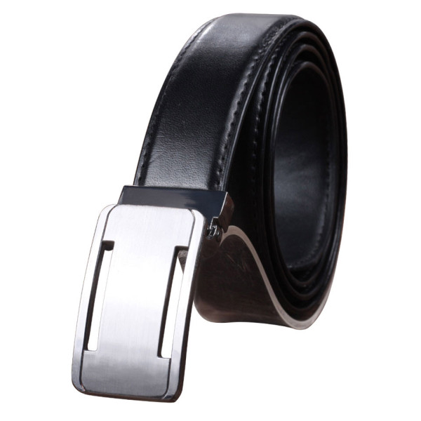 Men's Leather Automatic Buckle Personality Plate Buckle Belt