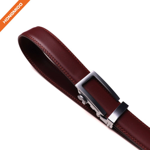 Hongmioo New Ratchet Automatic Buckle Custom Color Full Grain Mens Dress Leather Belts