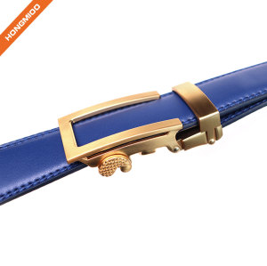 Hongmioo New Ratchet Automatic Buckle Custom Color Full Grain Mens Dress Leather Belts