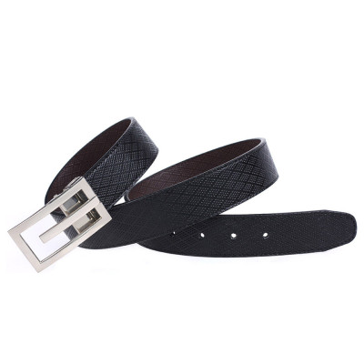 Fashion Zink Alloy Plate Buckle Belt Genuine Leather Belt For Men