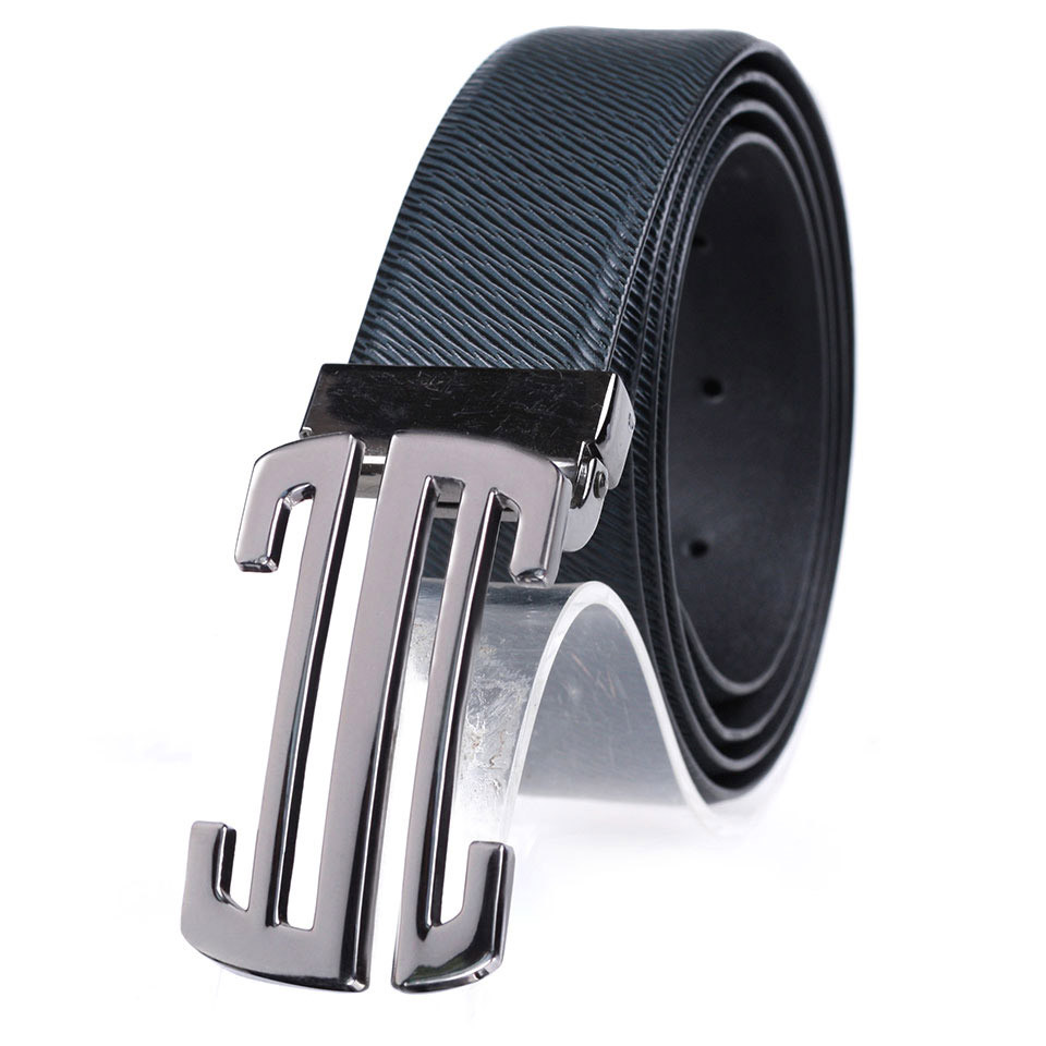 Slide Buckle Leather Belt Business Belt For Men Custom Needlepoint