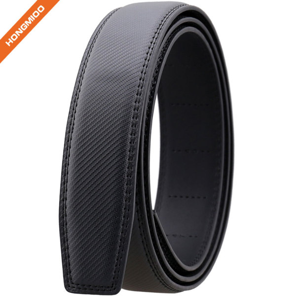 Hongmioo Custom Mens Automatic PU Leather Belt Strap with No Buckle