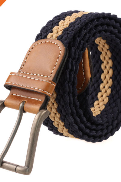 Hongmioo Stretch Belt Polyester Braided Belt With Pin Buckle For Boys