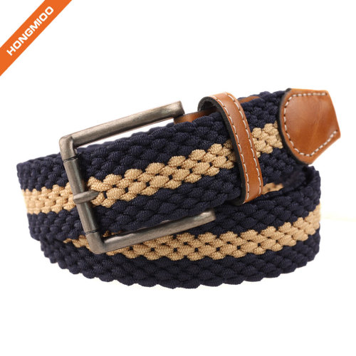 Hongmioo Stretch Belt Polyester Braided Belt With Pin Buckle For Boys