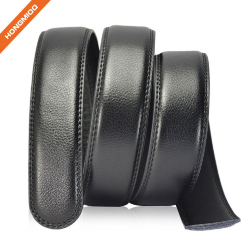 Hongmioo Automatic Men's PU Leather Round Tail Waist Strap Belt No Buckle