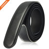Men's Real Leather Ratchet Dress Belt with Automatic Buckle