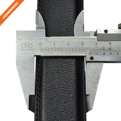 Men's Real Leather Ratchet Dress Belt with Automatic Buckle