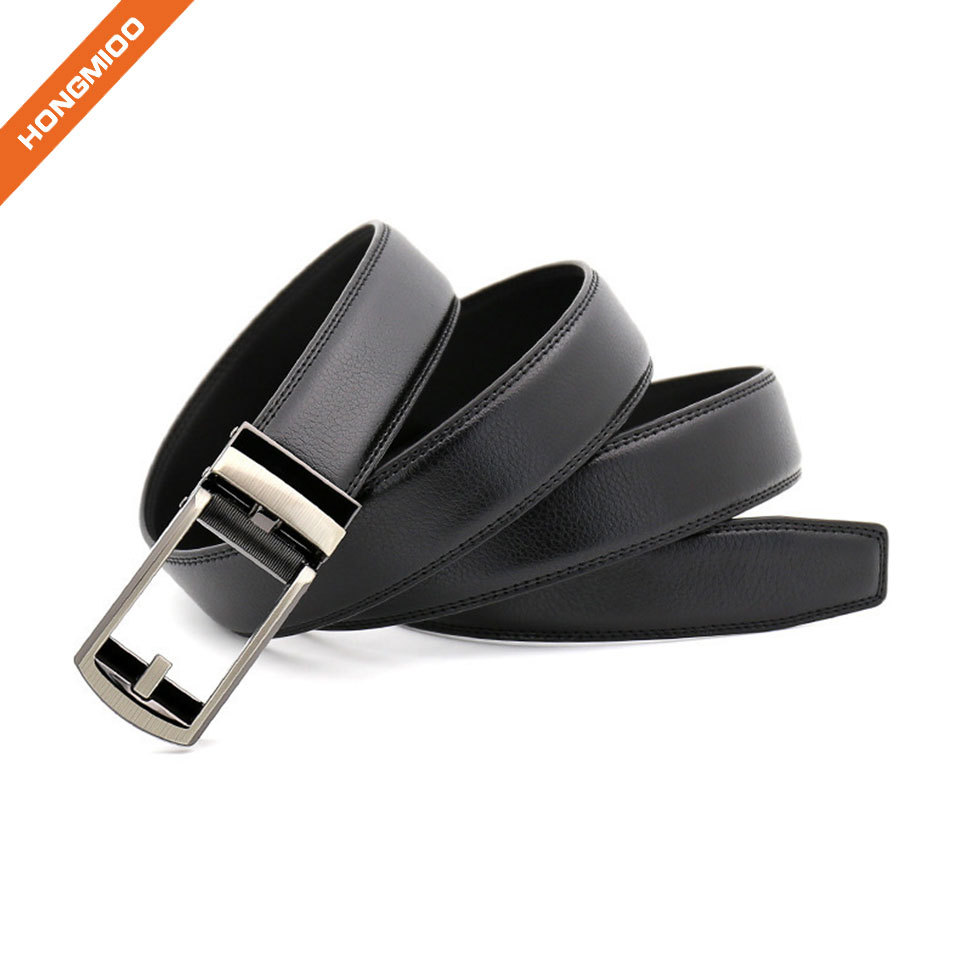 Custom Wholesale Black Brwon New Automatic Buckle Fake ... side