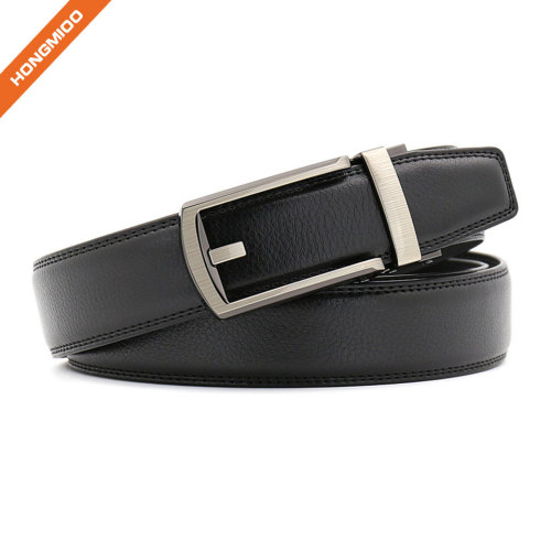 Custom Wholesale Black Brwon New Automatic Buckle Fake Leather PU Ratchet Belt